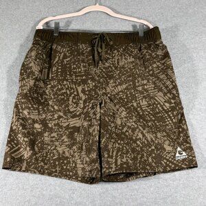 Gerry Men’s Large Brown Camo Lined Swim Trunks